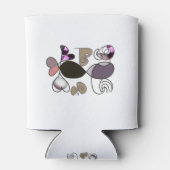 Door de hand getrokken gemengde letters en letters blikjeskoeler (Achterkant)