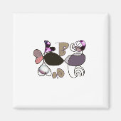 Door de hand getrokken gemengde letters en letters magneet (Voorkant)