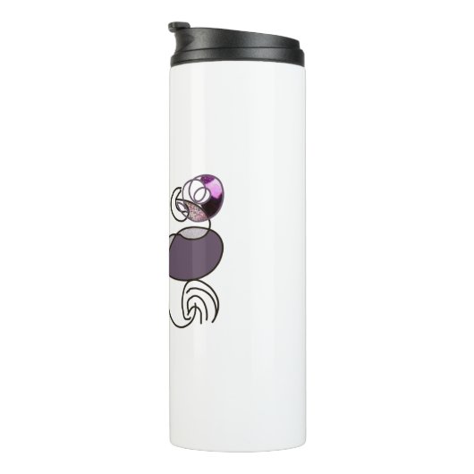 Door de hand getrokken gemengde letters en letters thermosbeker (Geroteerd rechts)