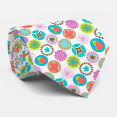 Door de hand getrokken geometrische cirkels Ontwer Stropdas (Opgerold)