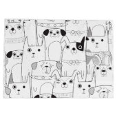 Door de hand getrokken honden en katten groot cadeauzakje (Achterkant)