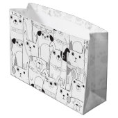 Door de hand getrokken honden en katten groot cadeauzakje (Achterkant Gekanteld)