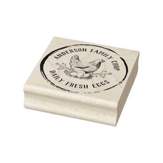 door de hand getrokken karton voor kippeneieren rubberstempel (Stempel)