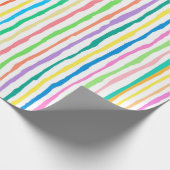 Door de hand getrokken kleurrijk lijnpatroon cadeaupapier (Hoek)