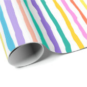 Door de hand getrokken kleurrijk lijnpatroon cadeaupapier (Rol Hoek)