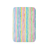 Door de hand getrokken kleurrijke strepen patroon badmat (Voorkant Verticaal)