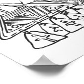 Door de hand getrokken kunstjuwelen poster (Hoek)