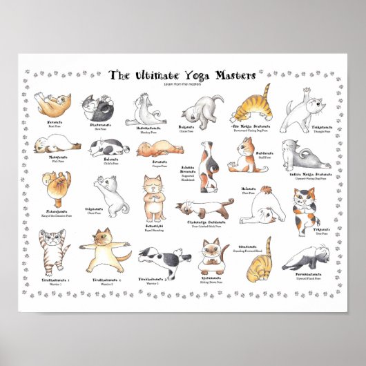 Door de hand getrokken loteerbaar poster van yogi- (Voorkant)