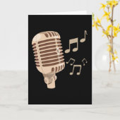 Door de hand getrokken microfoonmuzieknotities kaart (Gele Bloem)