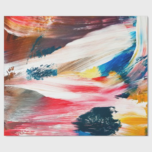 Door de hand getrokken oliesschilderij. Abstracte Cadeaupapier (Vlak)