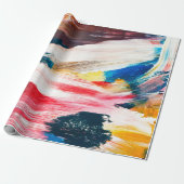 Door de hand getrokken oliesschilderij. Abstracte Cadeaupapier (Uitgerold)