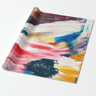 Door de hand getrokken oliesschilderij. Abstracte Cadeaupapier