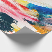 Door de hand getrokken oliesschilderij. Abstracte Cadeaupapier (Hoek)