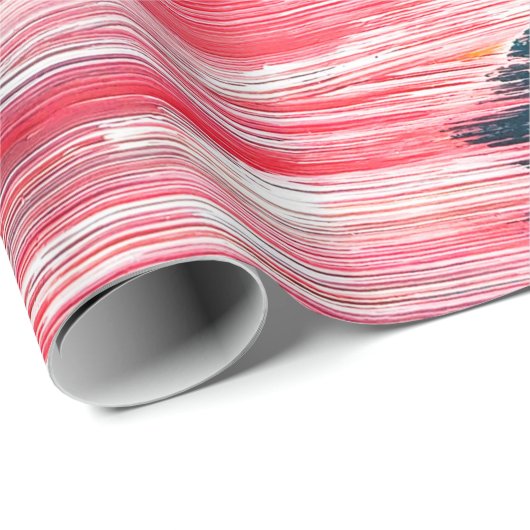 Door de hand getrokken oliesschilderij. Abstracte Cadeaupapier (Rol Hoek)