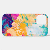 Door de hand getrokken oliesschilderij. Abstracte  Case-Mate iPhone Case (Achterkant (horizontaal))