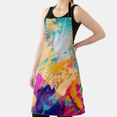 Door de hand getrokken oliesschilderij. Abstracte  Schort (Insitu)