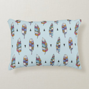 Door de hand getrokken  patroon. Naadloze boho Accent Kussen