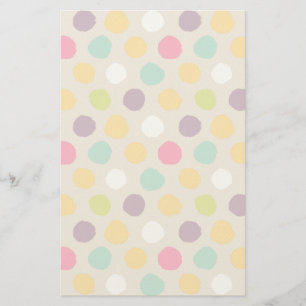 Door de hand getrokken puntpatroon van de polka briefpapier