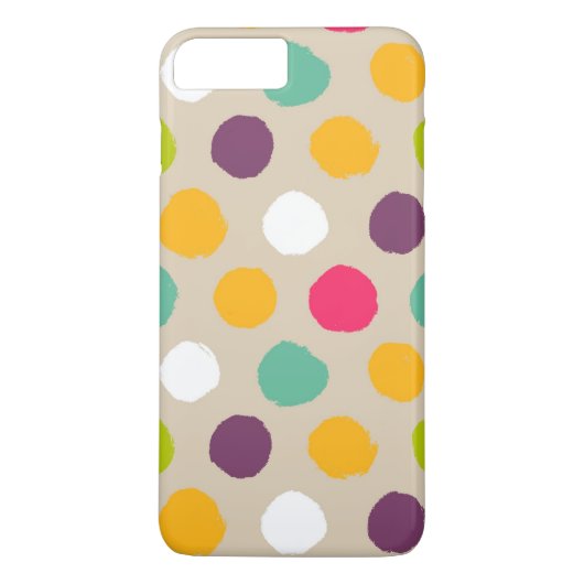 Door de hand getrokken puntpatroon van de polka Case-Mate iPhone case (Achterkant)