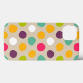 Door de hand getrokken puntpatroon van de polka Case-Mate iPhone case (Achterkant (horizontaal))