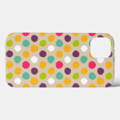 Door de hand getrokken puntpatroon van de polka Case-Mate iPhone case (Achterkant (horizontaal))