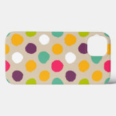 Door de hand getrokken puntpatroon van de polka Case-Mate iPhone case (Achterkant (horizontaal))