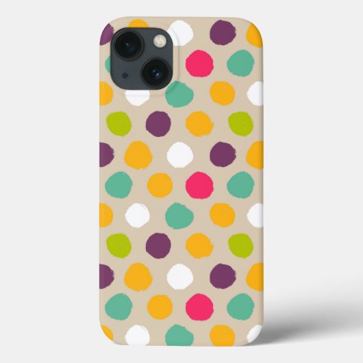 Door de hand getrokken puntpatroon van de polka Case-Mate iPhone case (Achterkant)