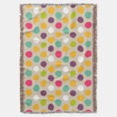 Door de hand getrokken puntpatroon van de polka deken (Voorkant Verticaal)