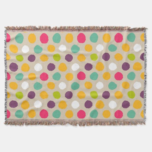 Door de hand getrokken puntpatroon van de polka deken (Voorkant)