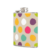 Door de hand getrokken puntpatroon van de polka heupfles (Links)