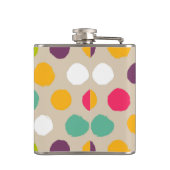 Door de hand getrokken puntpatroon van de polka heupfles (Achterkant)