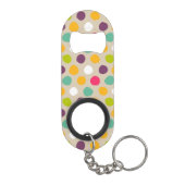 Door de hand getrokken puntpatroon van de polka mini flessenopener (Achterkant)