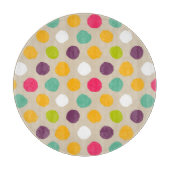 Door de hand getrokken puntpatroon van de polka snijplank (Voorkant)