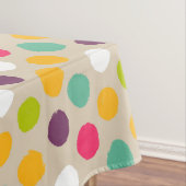 Door de hand getrokken puntpatroon van de polka tafelkleed (Voorbeeld)