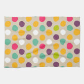 Door de hand getrokken puntpatroon van de polka theedoek (Horizontaal)