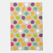 Door de hand getrokken puntpatroon van de polka theedoek (Verticaal)