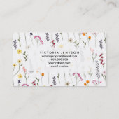 Door de hand getrokken schattige gedroogde samenge visitekaartje (Achterkant)