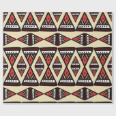 Door de hand getrokken stammodel van geometrische  cadeaupapier (Vlak)