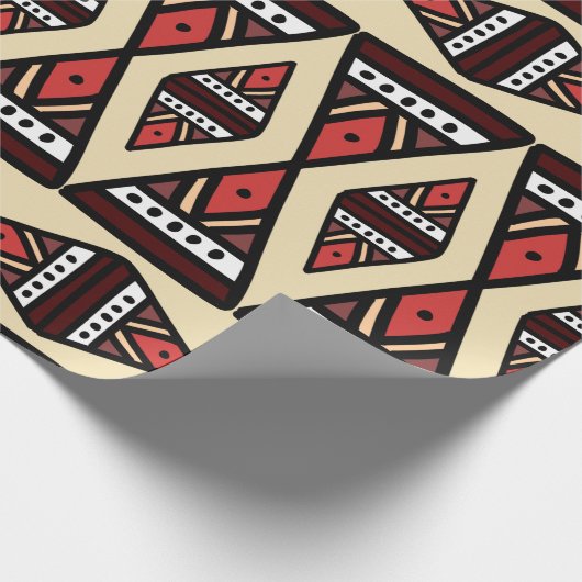 Door de hand getrokken stammodel van geometrische  cadeaupapier (Hoek)