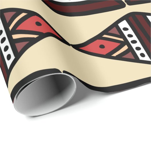 Door de hand getrokken stammodel van geometrische  cadeaupapier (Rol Hoek)