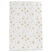 Door de hand getrokken sterren en sneeuwvlokken medium cadeauzakje (Voorkant)