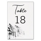 Door de hand getrokken tabelnummer van het gebergt kaart (Achterkant)