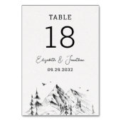 Door de hand getrokken tabelnummer van het gebergt kaart (Achterkant)