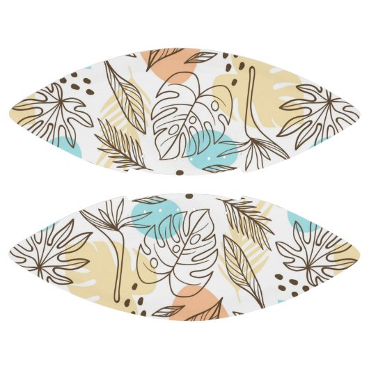 Door de hand getrokken tropisch patroon in de zome american football (Panelen)