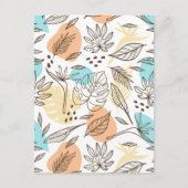 Door de hand getrokken tropisch patroon in de zome briefkaart (Voorkant)