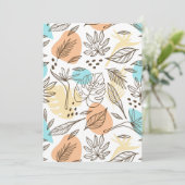 Door de hand getrokken tropisch patroon in de zome kaart (Staand voorkant)