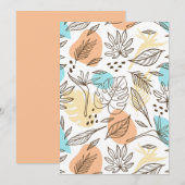 Door de hand getrokken tropisch patroon in de zome kaart (Voorkant / Achterkant)