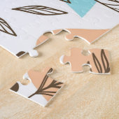 Door de hand getrokken tropisch patroon in de zome legpuzzel (Zijkant)