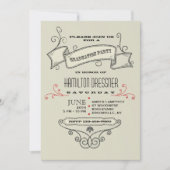 Door de hand getrokken uitnodiging van het Afstude (Voorkant)