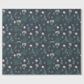 Door de hand getrokken vlakke bloempatroon cadeaupapier (Vlak)